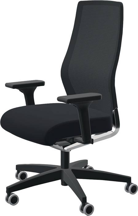 Bürodrehstuhl m.Synchrontechnik grau tonal 400-520mm m.Armlehnen Trgf.110kg ZÜCO