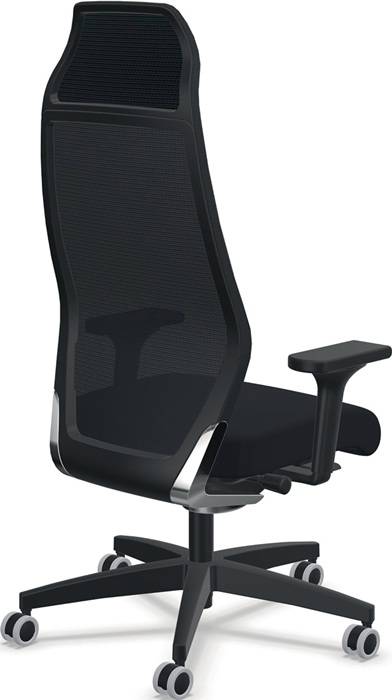 Bürodrehstuhl m.Synchrontechnik schwarz tonal 400-520mm m.Armlehnen Nackenstütze