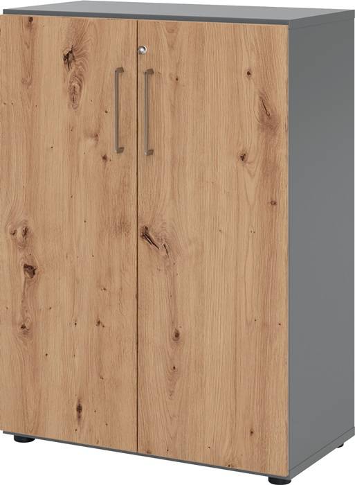 Schrank Teda-Z H1100xB800xT417mm Graphit/Asteiche 3 OH 2 Türen zerlegt