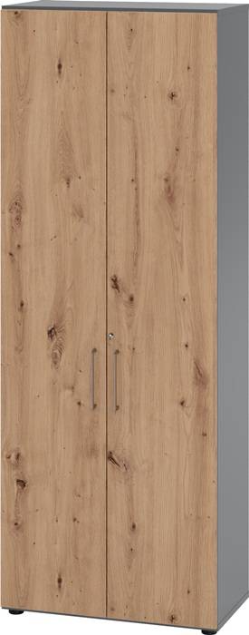 Schrank Teda-Z H2154xB800xT417mm Graphit/Asteiche 6 OH 2 Türen zerlegt