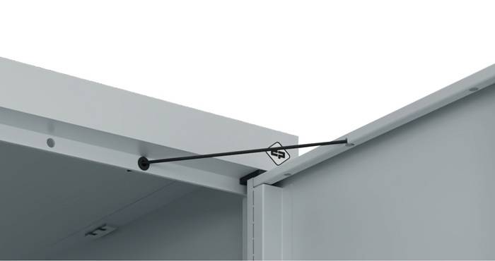 Garderobenschrank Evolo PLUS Bodengleiter 1200mm lichtgrau/lichtgrau 4 Abt.C+P