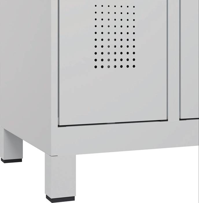 Fächerschrank Evolo PLUS 600mm Füße Anz.Fächer2x5 lichtgrau/lichtgrau