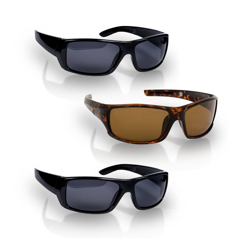 HD Polar View - polarisierte Sonnenbrille - Damen & Herren - Sportbrille - Brillen Set schwarz - Motorradbrille mit UV400 Schutz - Unisex