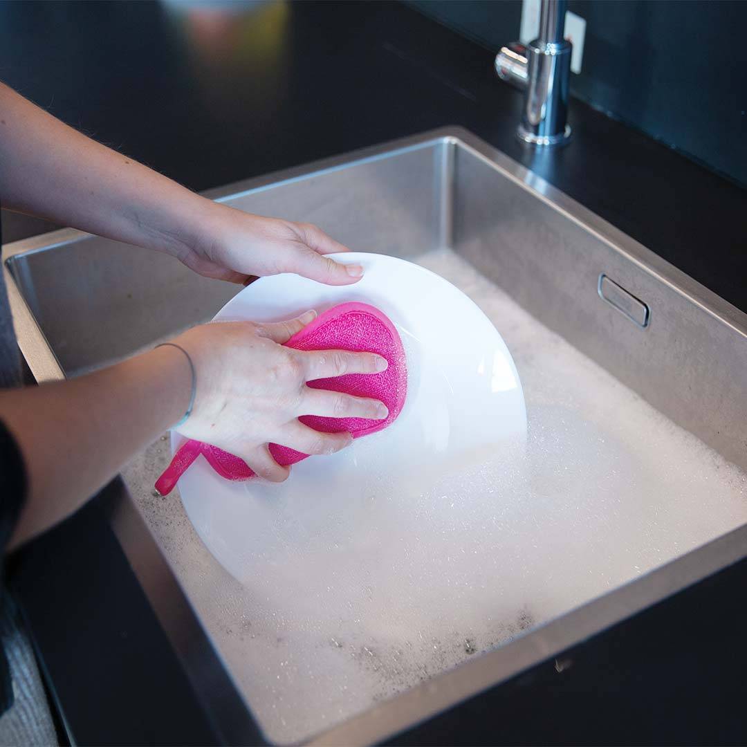 Livington DuoSponge Set - 5 Stück - 2-fach Schwamm für kratzfreie Reinigung - reinigt & poliert - Reinigungsschwamm - Schwammtücher - Nass & Trocke