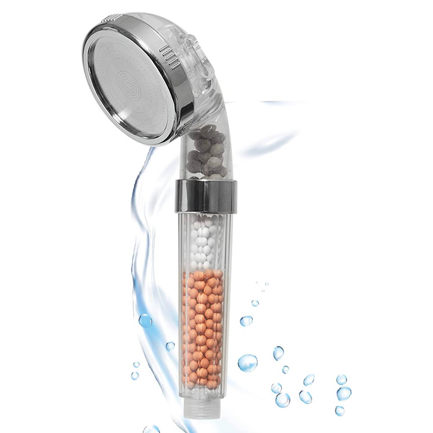 Aquadon Shower Hero - wassersparender Duschkopf mit Filter & Mineralsteinen - Handbrause mit 3 Strahlarten - Duschbrause mit Filter für