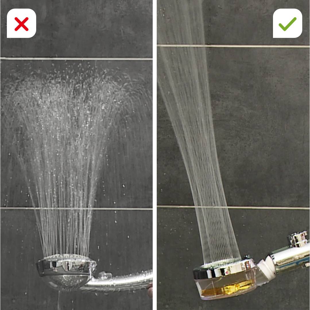 Aquadon EcoTornado Blau - Wassersparender & druckerhöhender Duschkopf - 360° rotierende Handbrause - Duschbrause mit Antikalk-Funktion - schützt Ha