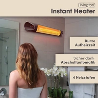 LIVINGTON Instant Heater - Das Original aus dem TV - Infrarotheizung für schnelle Wärme ohne Energieverlust - Infrarot Heizstrahler Terrasse LIVINGTON Instant Heater - Das Original aus dem TV - Infrarotheizung für schnelle Wärme ohne Energieverlust - Infrarot Heizstrahler Terrasse