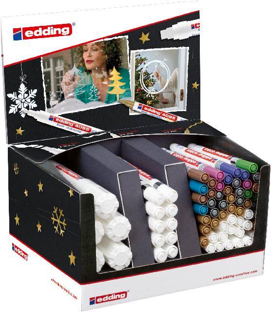 edding 4085-4090-4095 Kreidemarker 68er-Weihnachtsdisplay sortiert