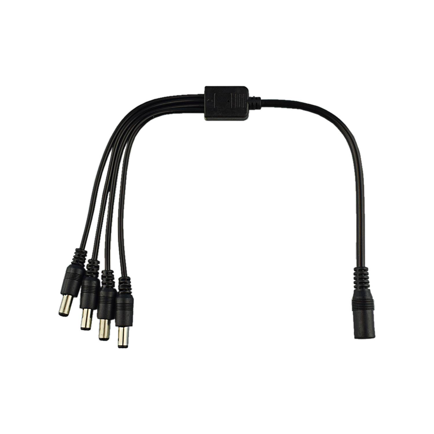 DC Hohlstecker Verteilerkabel 1x 5,5x2,1 Buchse auf 4x 5,5x2,1 Stecker Netzteil