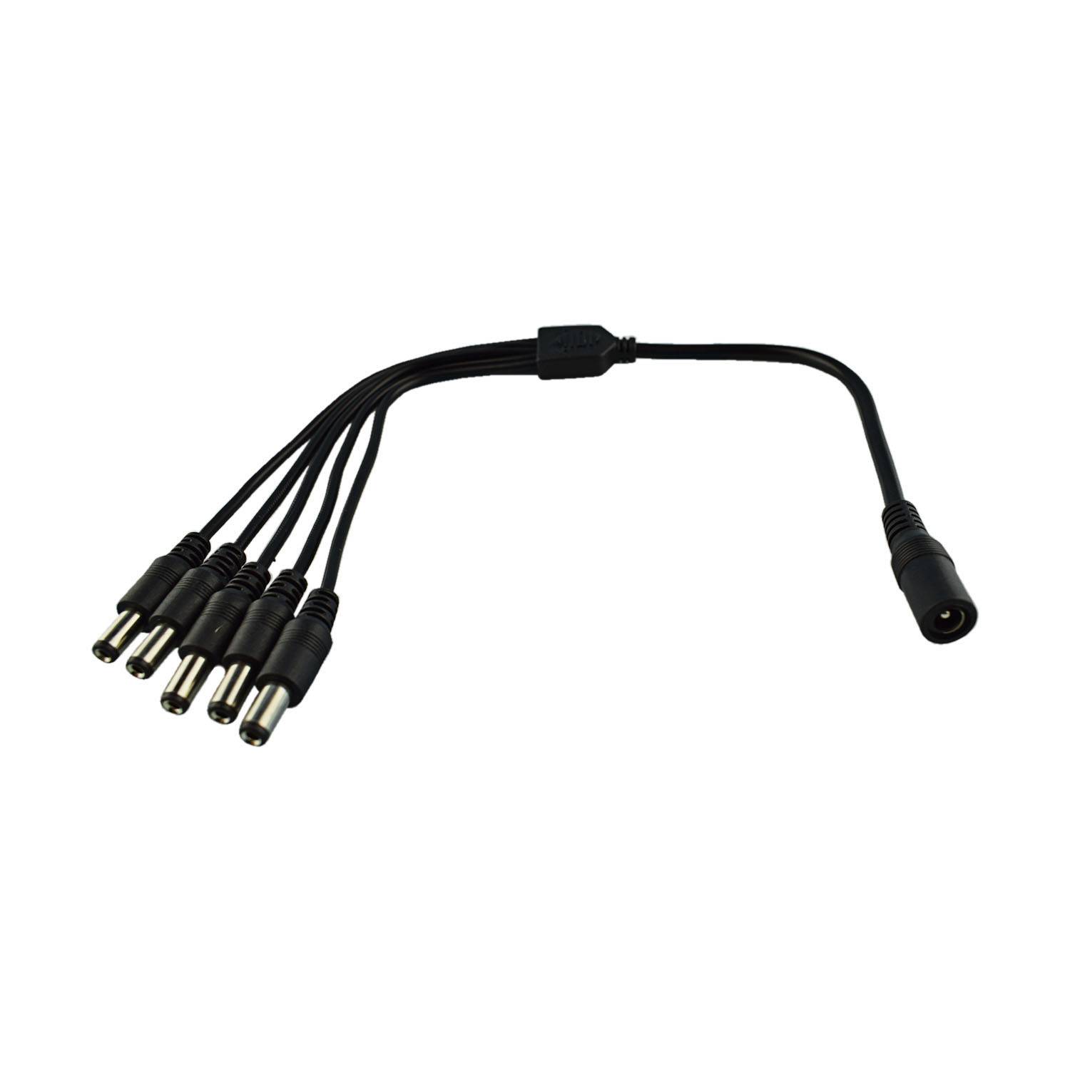 DC Hohlstecker Verteilerkabel 1x 5,5x2,1 Buchse auf 5x 5,5x2,1 Stecker Netzteil