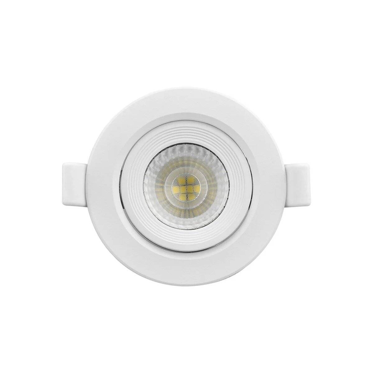 LED Einbauspot Einbaustrahler 5W rund IP40 schwenkbar Ø7,0 cm Weiß Warmweiß