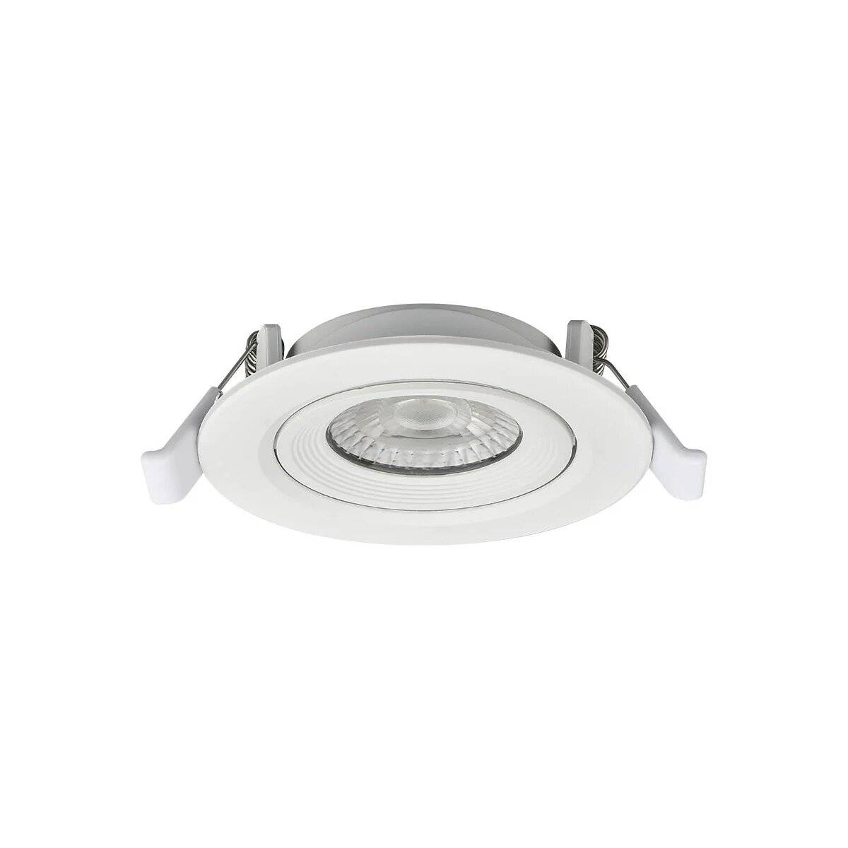 LED Einbauspot Einbaustrahler 5W rund IP40 schwenkbar Ø7,0 cm Weiß Warmweiß