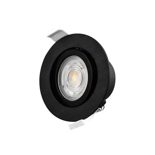 LED Einbauspot Einbaustrahler 5W rund IP40 schwenkbar Ø7,0 cm Schwarz Kaltweiß LED Einbauspot Einbaustrahler 5W rund IP40 schwenkbar Ø7,0 cm Schwarz Kaltweiß