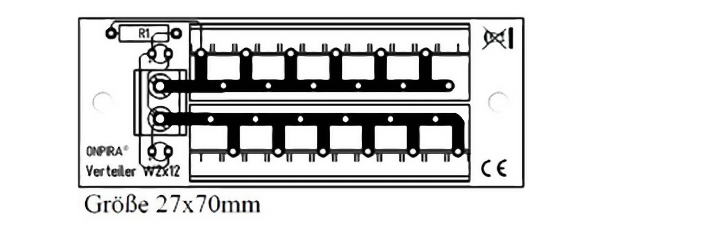 W2x12 Stromverteiler Verteiler Platine 8A belastbar Modellbau Gleich- und Wechselstrom