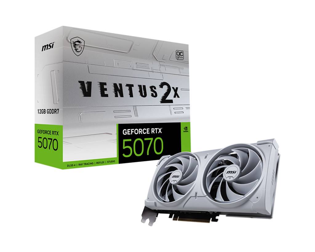 MSI RTX5070 Ventus 2X OC White 12GB GDDR HDMI 3xDP