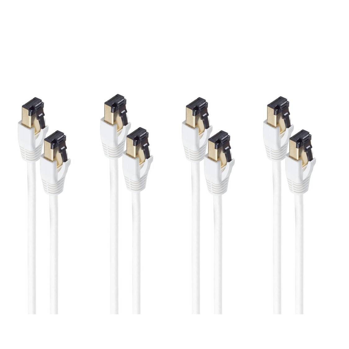 Patchkabel cat 8.1 F/FTP PIMF LSZH weiß 0,5m--VE4