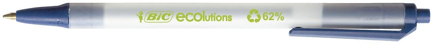 BiC® 8806891 Druckkugelschreiber Ecolutions Clic Stic, 0,4 mm, blau