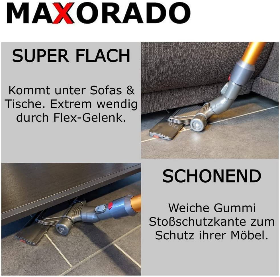 Flach Düse Set Bodendüse lange Saugdüse Staubsaugerzubehör Staubsaugerersatzteil für Dyson V7 V8 V10 V11 V15 Staubsauger