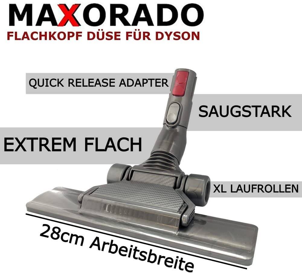 Flach Düse Set Bodendüse lange Saugdüse Staubsaugerzubehör Staubsaugerersatzteil für Dyson V7 V8 V10 V11 V15 Staubsauger
