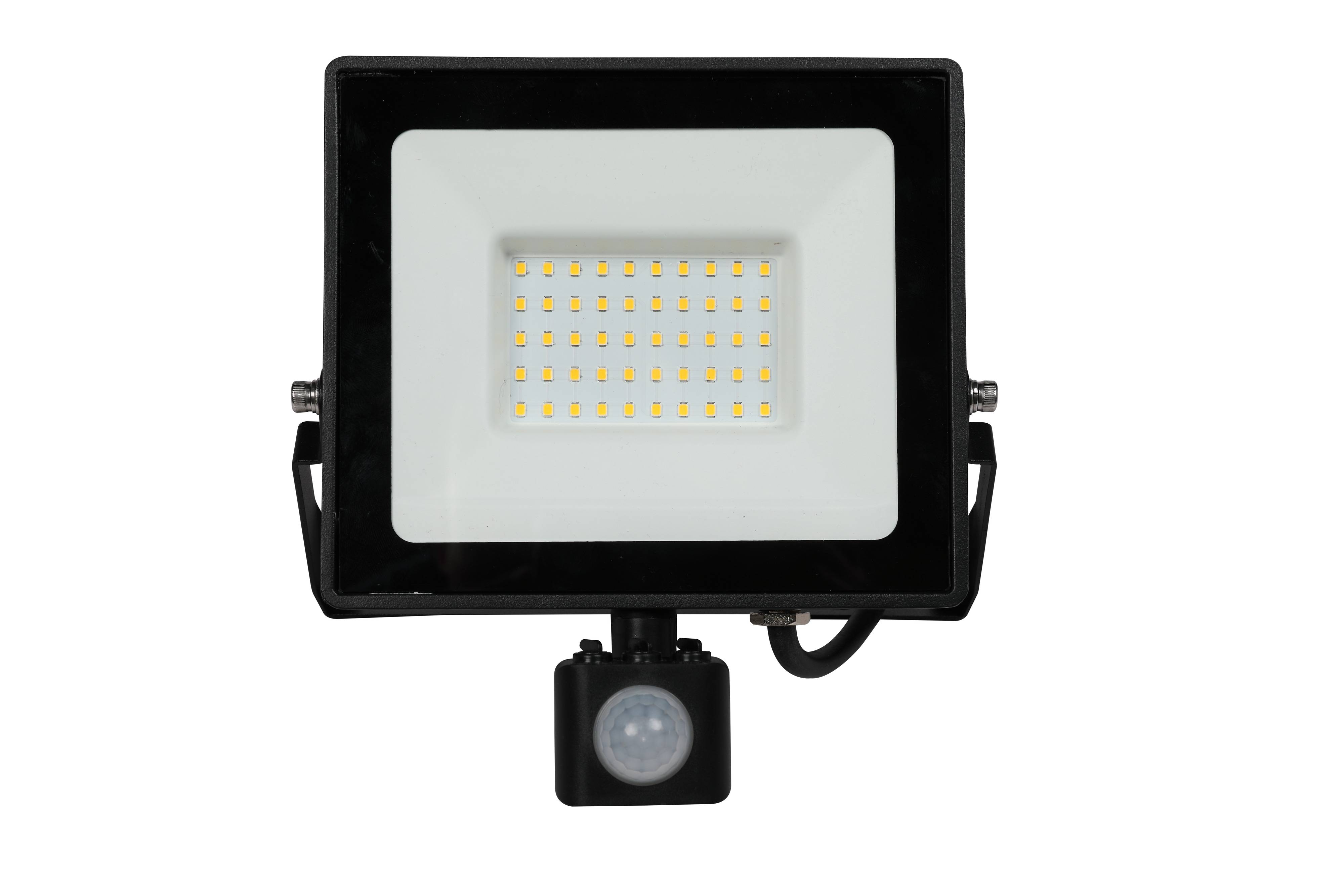 BLULAXA LED-Fluter mit Bewegungsmelder, EEK: F, 50W, 4300lm, 4000K, schwarz