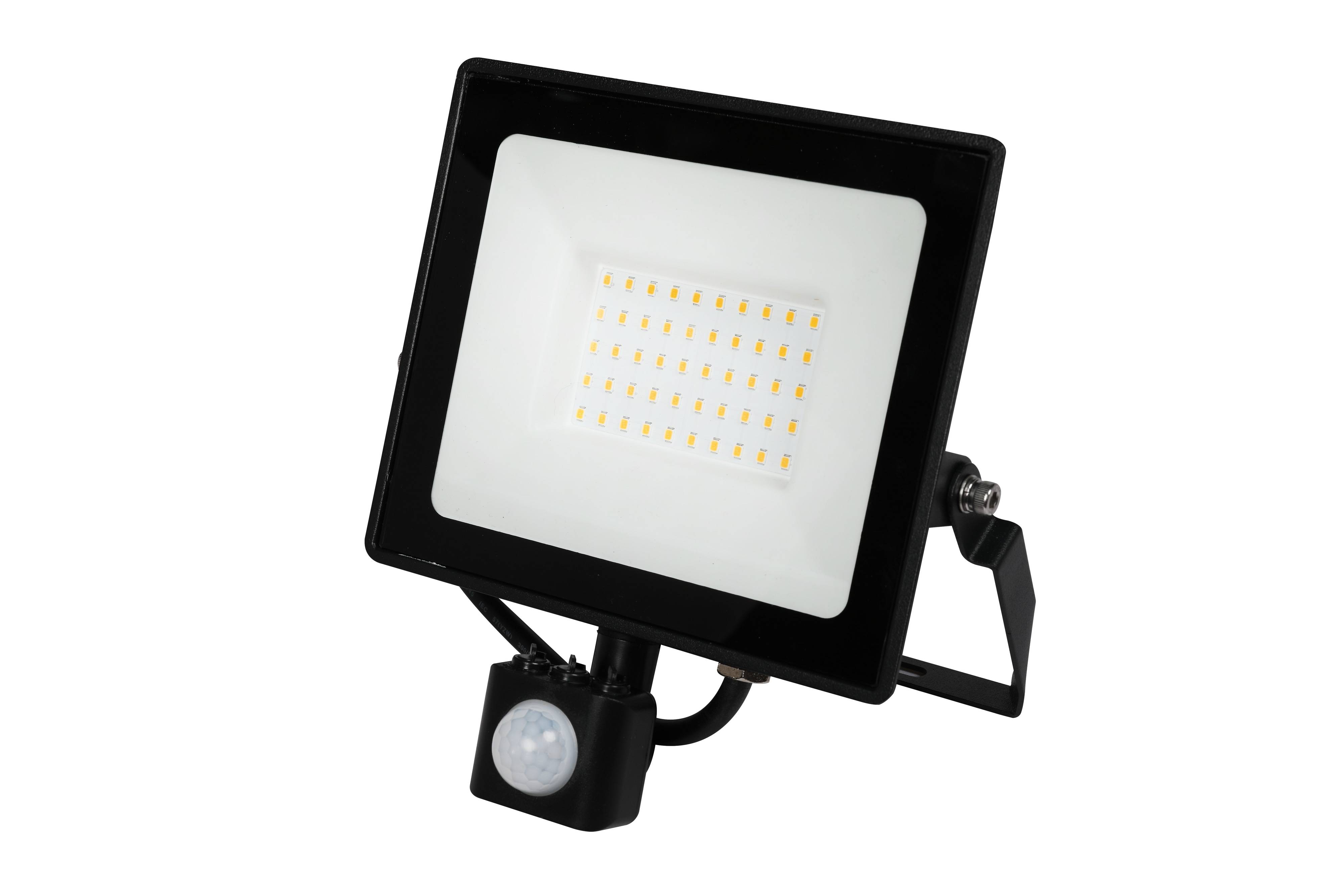 BLULAXA LED-Fluter mit Bewegungsmelder, EEK: F, 50W, 4300lm, 4000K, schwarz