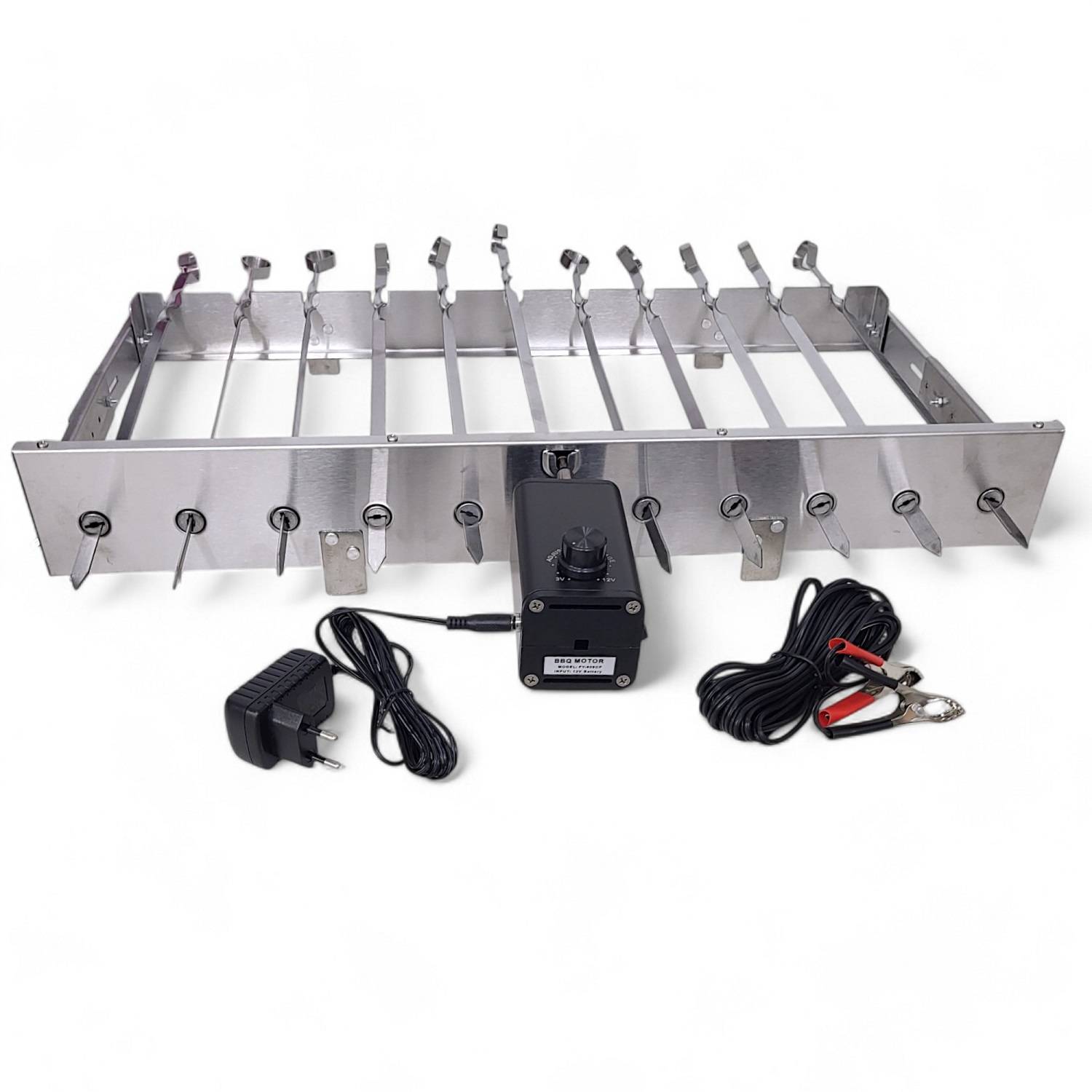 Mangal Drehspießaufsatz für 11 Spieße Elektromotor Spieße