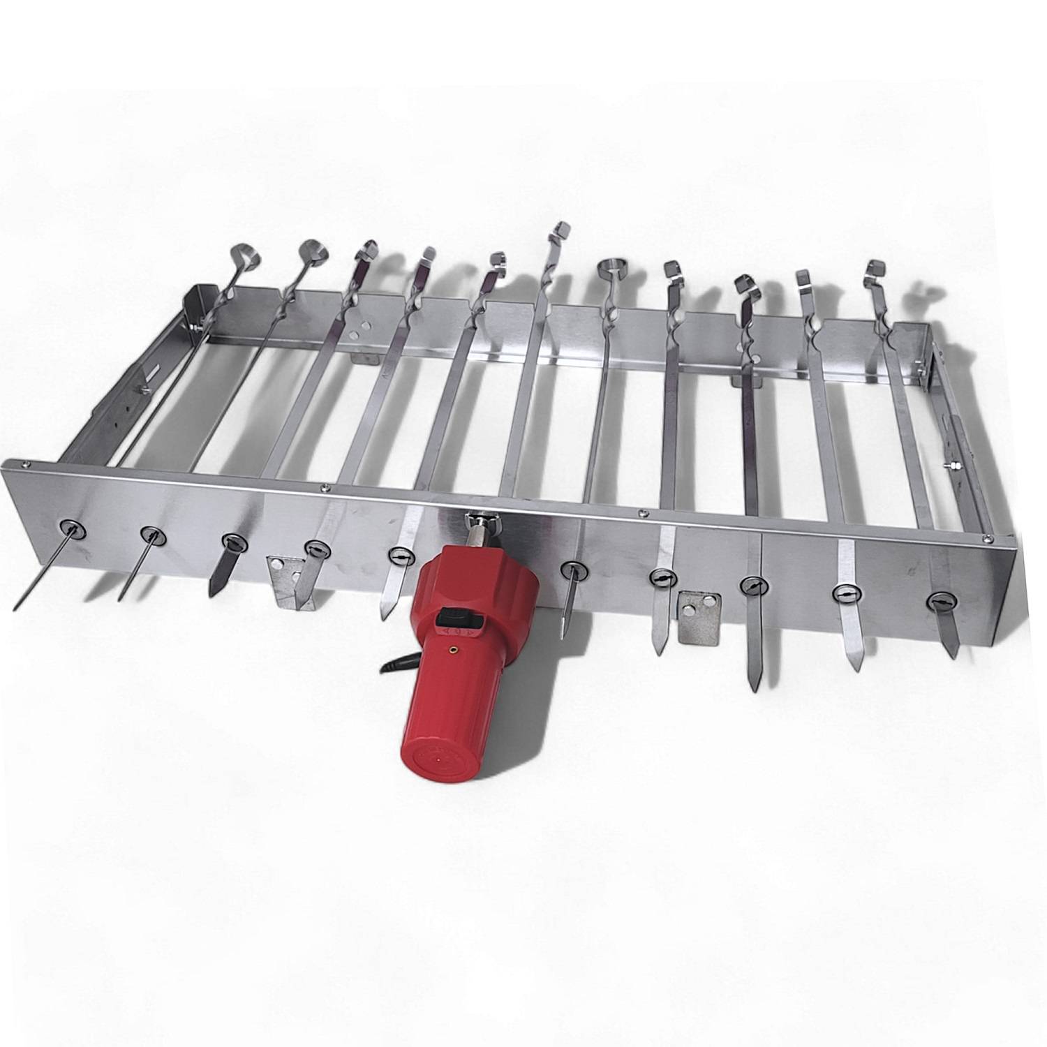 Schaschlik Spießdreher für 11 Spieße Motor Powerbank USB Spieße