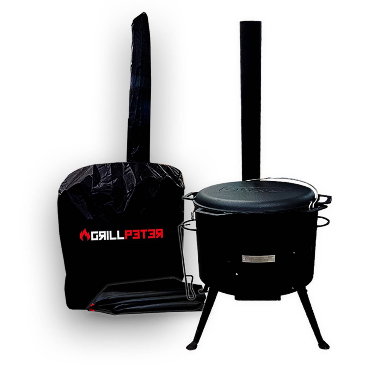 Grillpeter Abdeckhaube für Utschak mit Schornstein bis Ø45cm