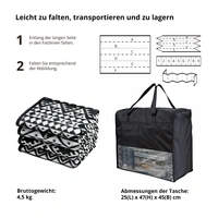 EVOCAMP Teppich für draußen wetterfest 270x400 cm, schwarz-weiß, pflegeleicht und tragbar, ideal für Terrasse, Camping, Garten, Wohnmobil EVOCAMP Teppich für draußen wetterfest 270x400 cm, schwarz-weiß, pflegeleicht und tragbar, ideal für Terrasse, Camping, Garten, Wohnmobil