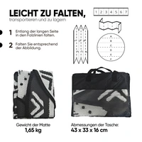 EVOCAMP Teppich für draußen wetterfest rund 240 cm, schwarz-weiß, pflegeleicht und tragbar, ideal für Terrasse, Camping, Garten, Wohnmobil EVOCAMP Teppich für draußen wetterfest rund 240 cm, schwarz-weiß, pflegeleicht und tragbar, ideal für Terrasse, Camping, Garten, Wohnmobil