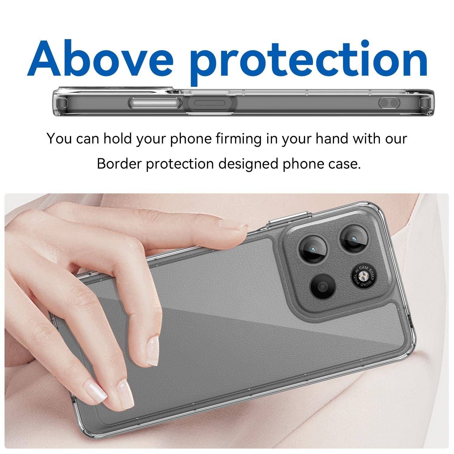 Handyhülle für Motorola Moto G17 / G15 / Power TPU Silikon Acryl Hybrid Schutz