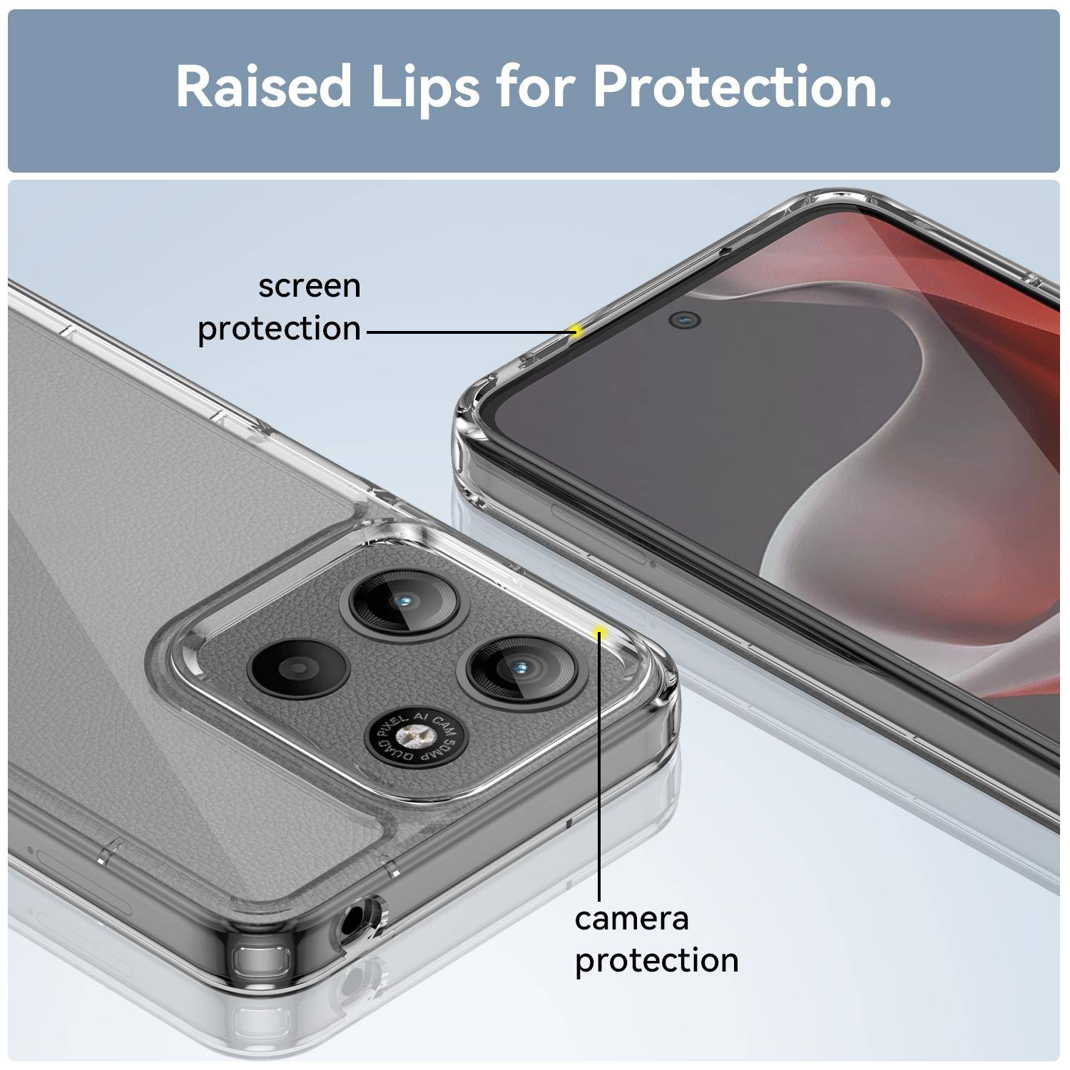 Handyhülle für Motorola Moto G17 / G15 / Power TPU Silikon Acryl Hybrid Schutz
