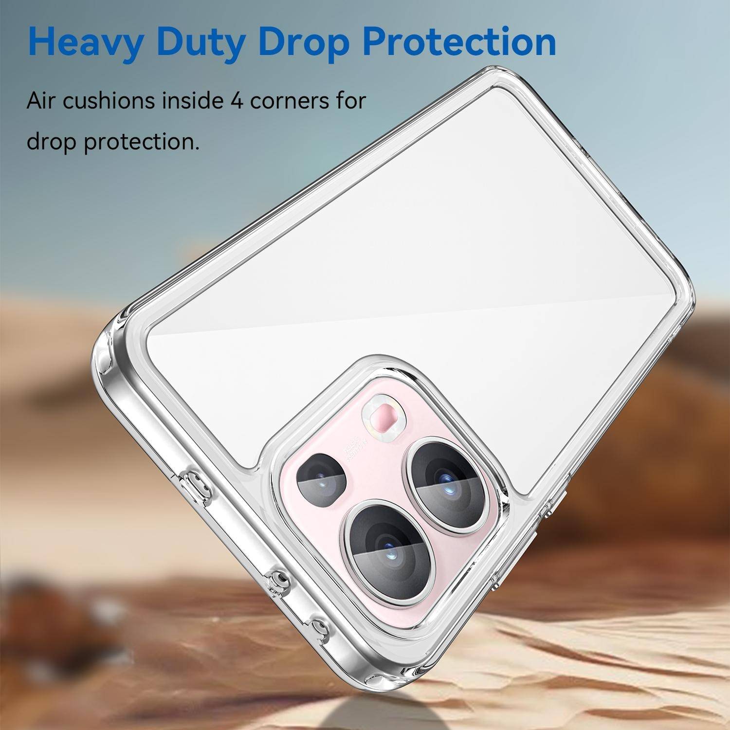 Für Oppo Reno 13 Pro 5G Colorful Serie TPU Acryl Hybrid Schutz Hülle Transparent