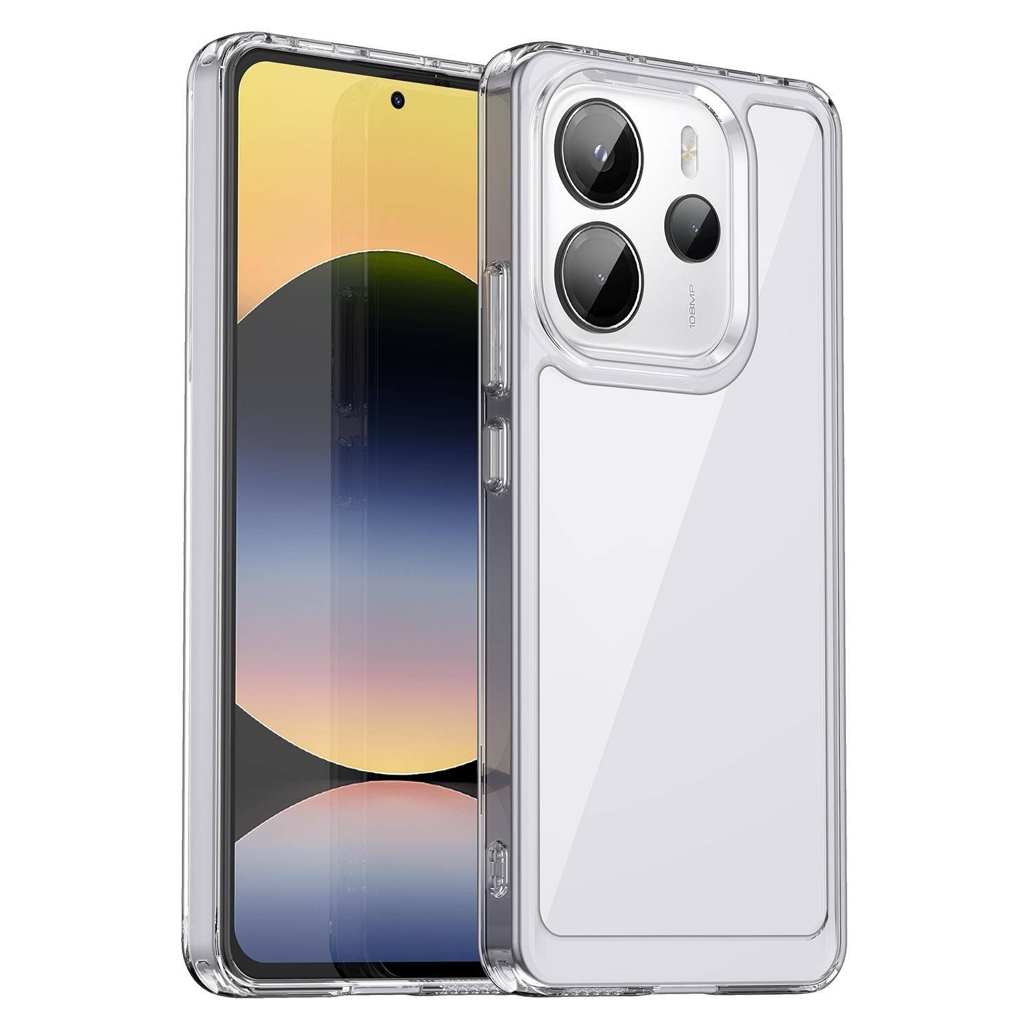 Für Xiaomi Redmi Note 14 4G Colorful TPU Acryl Hybrid Schutz Hülle Transparent