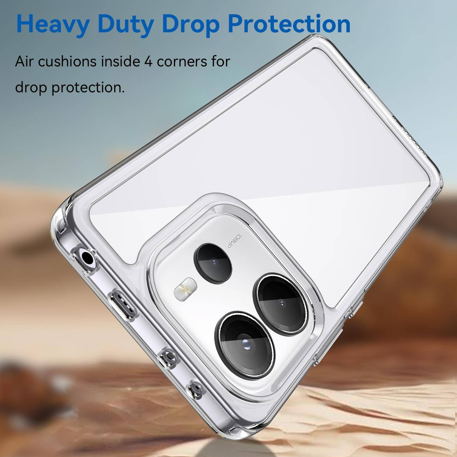 Für Xiaomi Redmi Note 14 4G Colorful TPU Acryl Hybrid Schutz Hülle Transparent