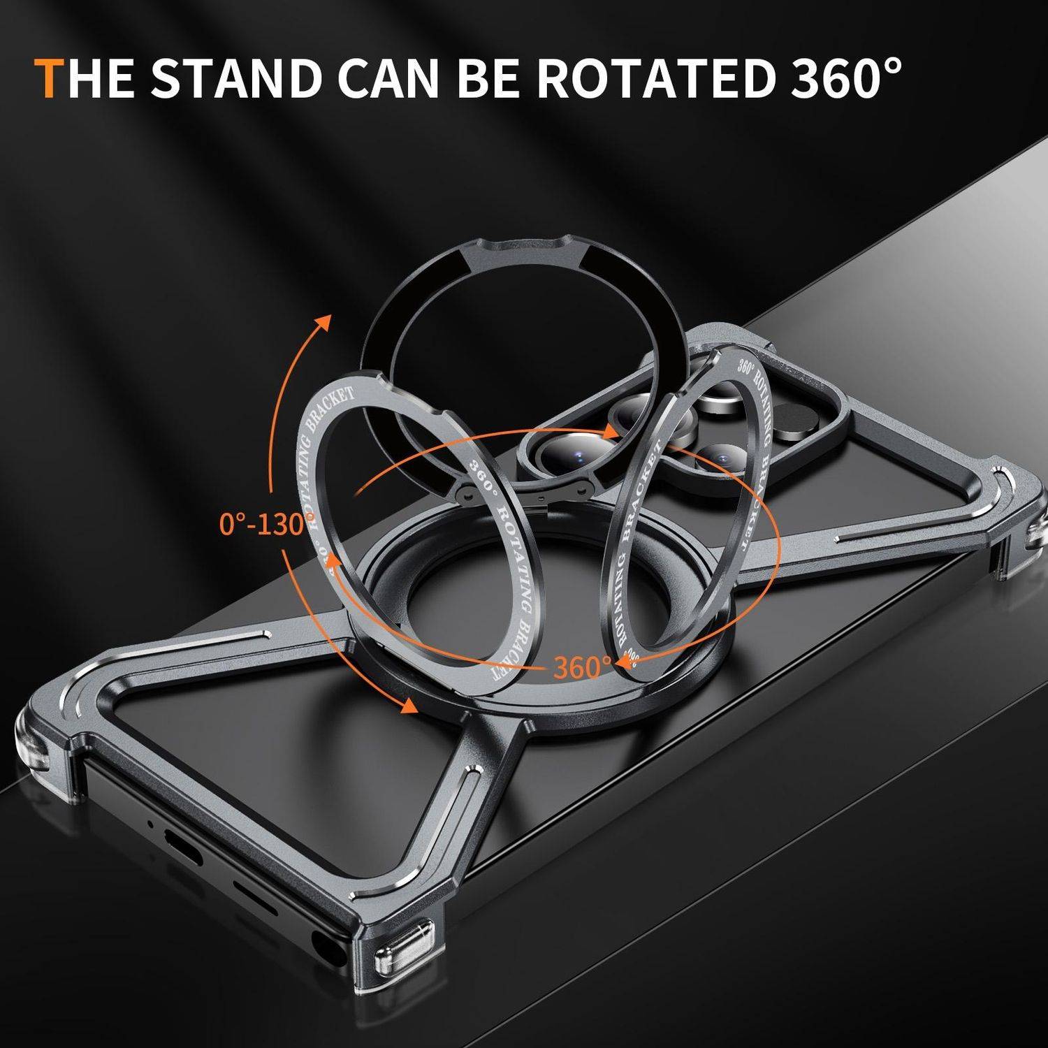 Für Samsung Galaxy S25 Ultra Titanlegierung MagSafe Magnetische Ring Hülle Grau