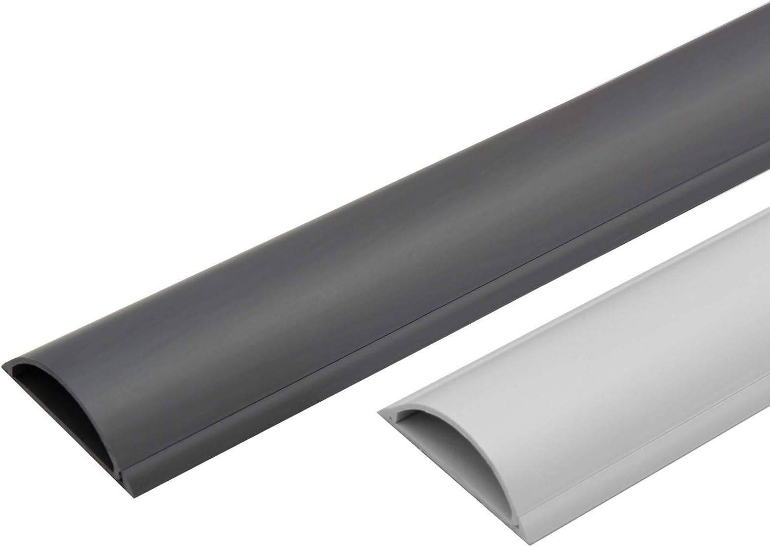 1m Fußboden Kunststoff Kabelkanal selbstklebend Kabelleiste Kabelbrücke Kabel Groß Weiß