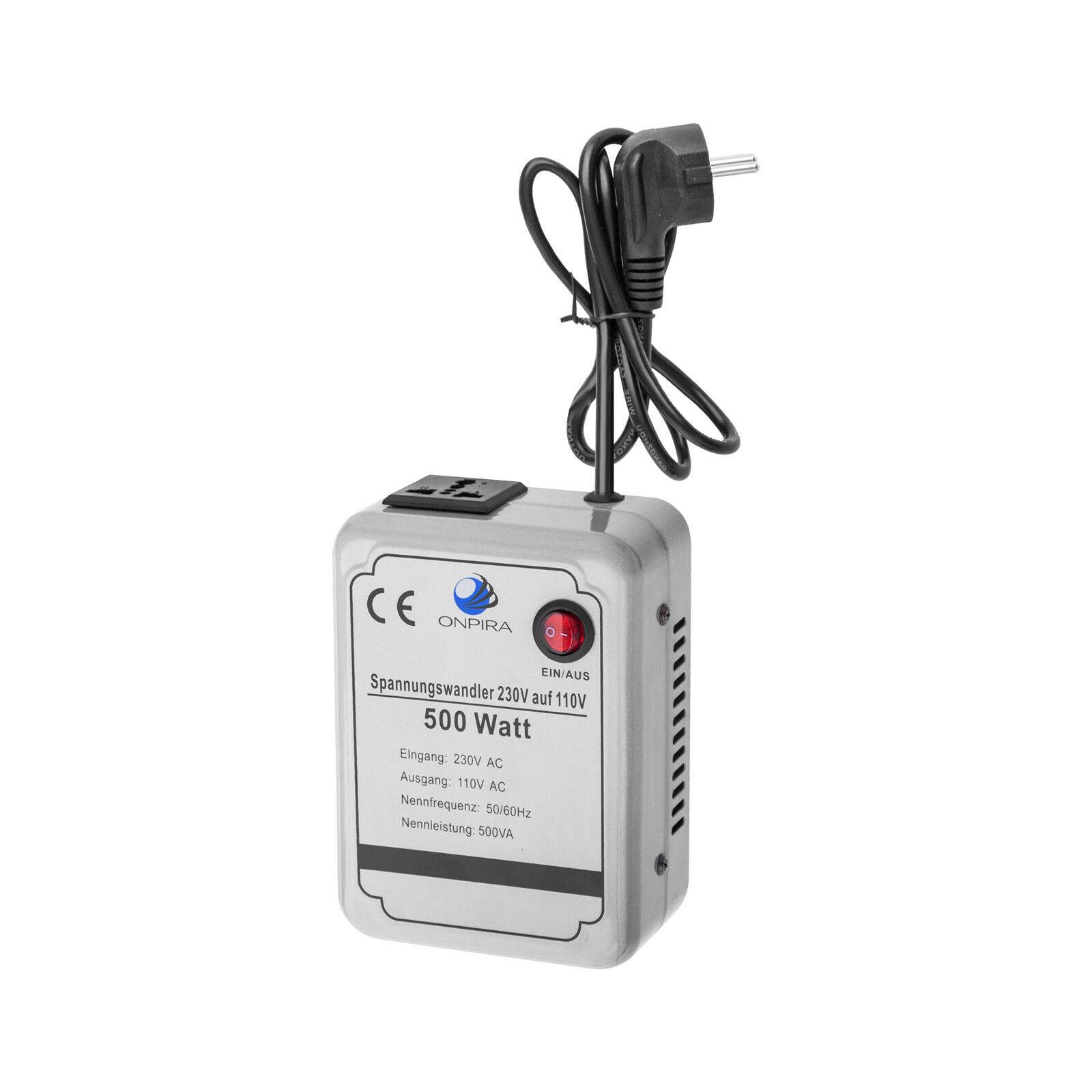 230V auf 110V Spannungswandler Transformator Wandler Umwandler Converter 220V AC 500W