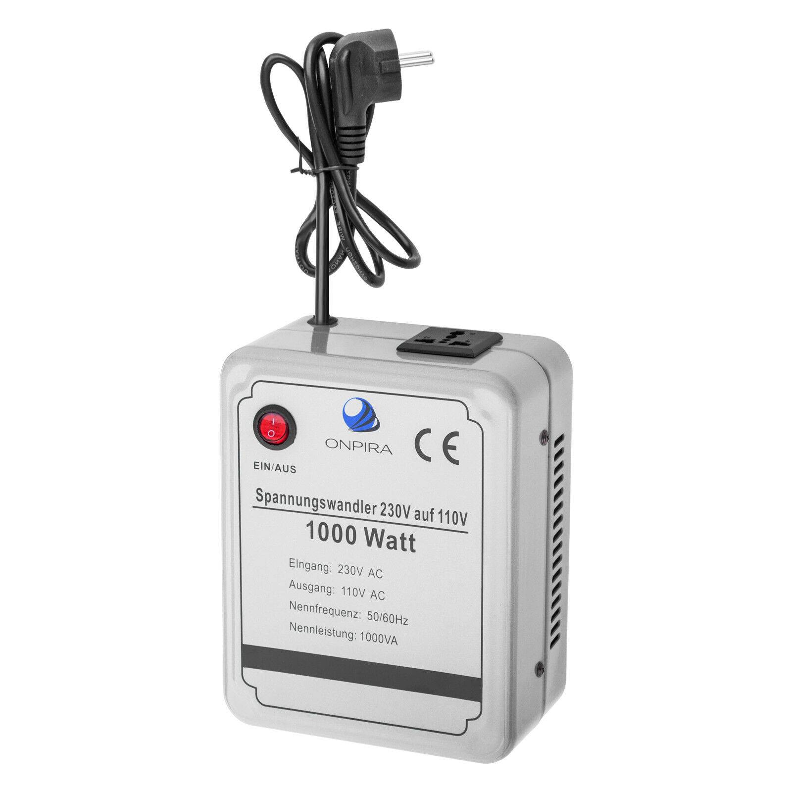 230V auf 110V Spannungswandler Transformator Wandler Umwandler Converter 220V AC 1000W