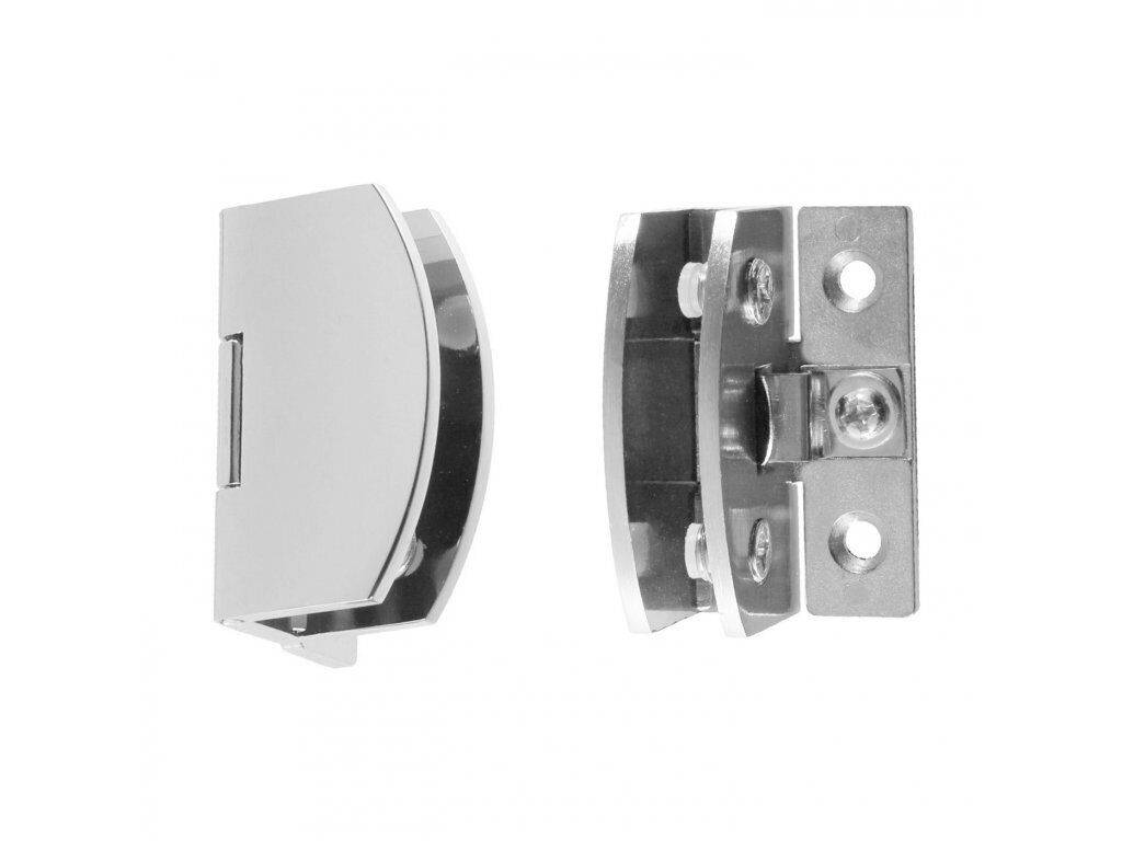 2x Glastür Scharnier 6mm 8mm Türbeschlag Türband Holz Glas Vitrine Edelstahl Chrom