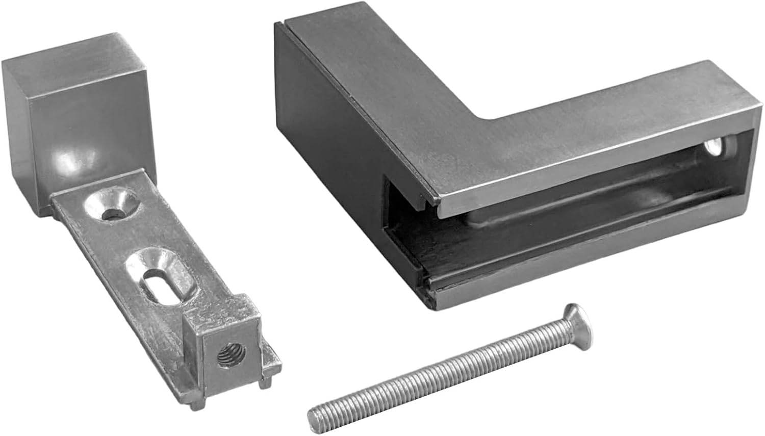 2x Regalhalter Regalträger Regal Aluminium Alu Chrom Glashalter Glas Design Chrom groß