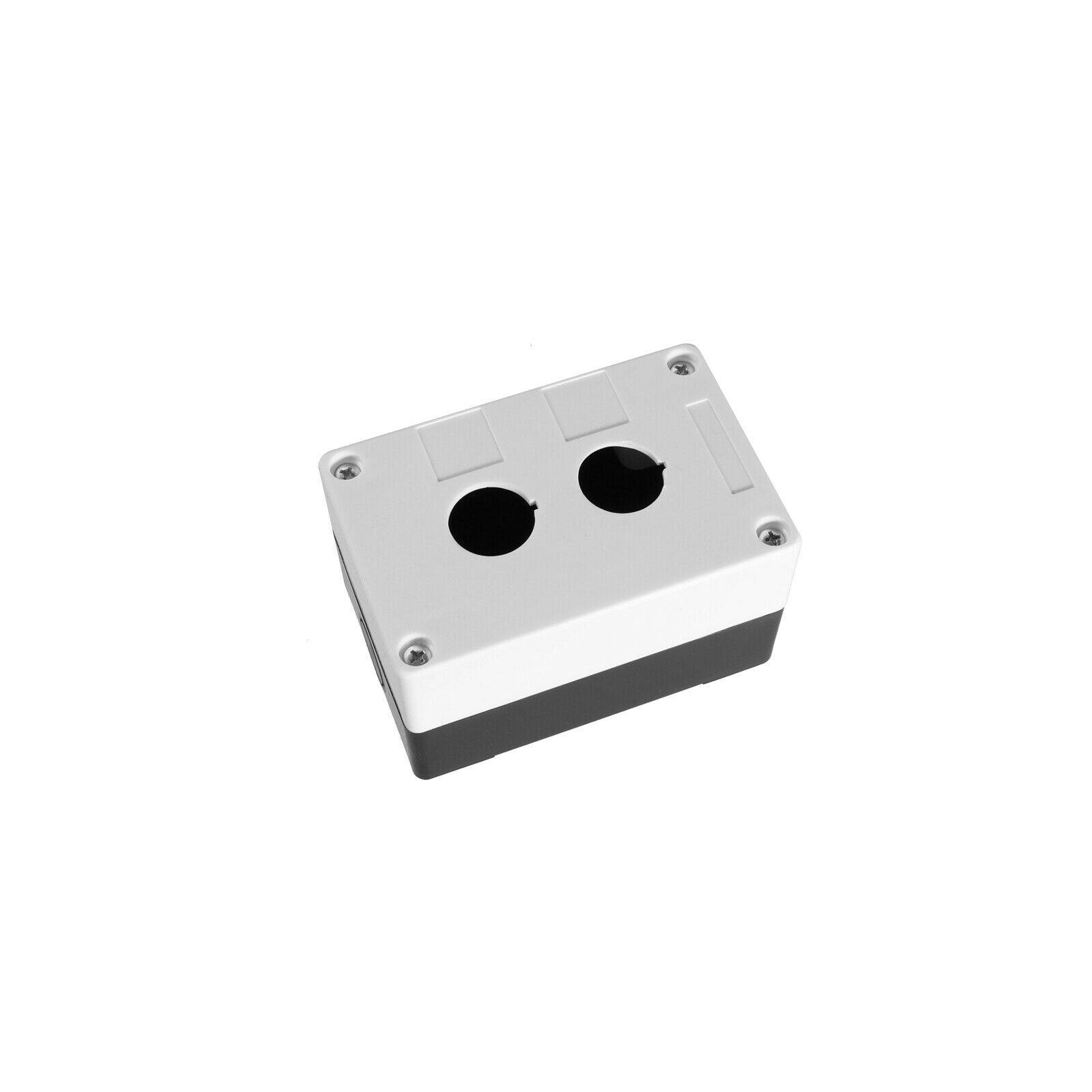 Aufbaugehäuse 22mm Drucktaster Taster Schalter Leuchtmelder Aufputz Gehäuse Tor 2-Fach