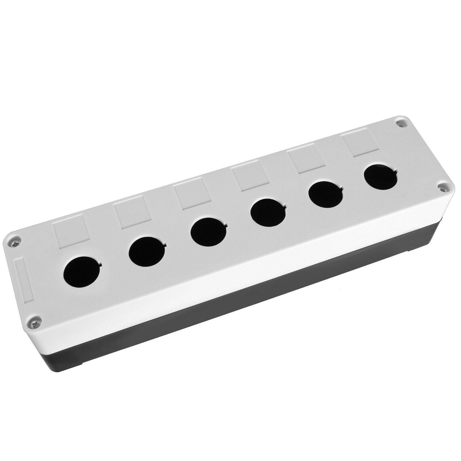 Aufbaugehäuse 22mm Drucktaster Taster Schalter Leuchtmelder Aufputz Gehäuse Tor 6-Fach