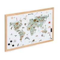 Zeller Whiteboard Weltkarte 60,0 x 40,0 cm natur, bunt Stahl
