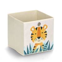 Zeller Tiger Aufbewahrungsbox beige 28,0 x 28,0 x 28,0 cm