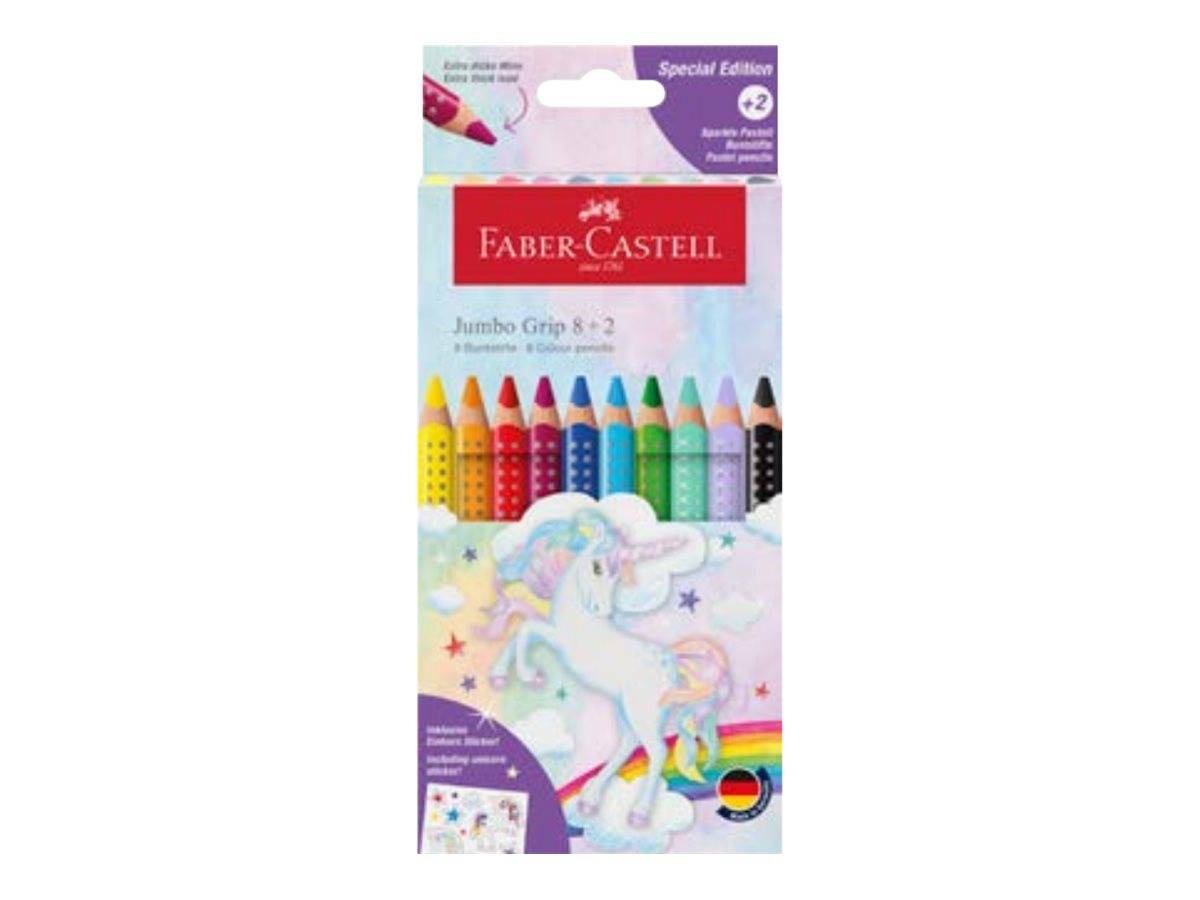 FABER-CASTELL Jumbo GRIP - Farbstift - Einhorn - nicht dauerhaft - Jumbo (Packung mit 10)