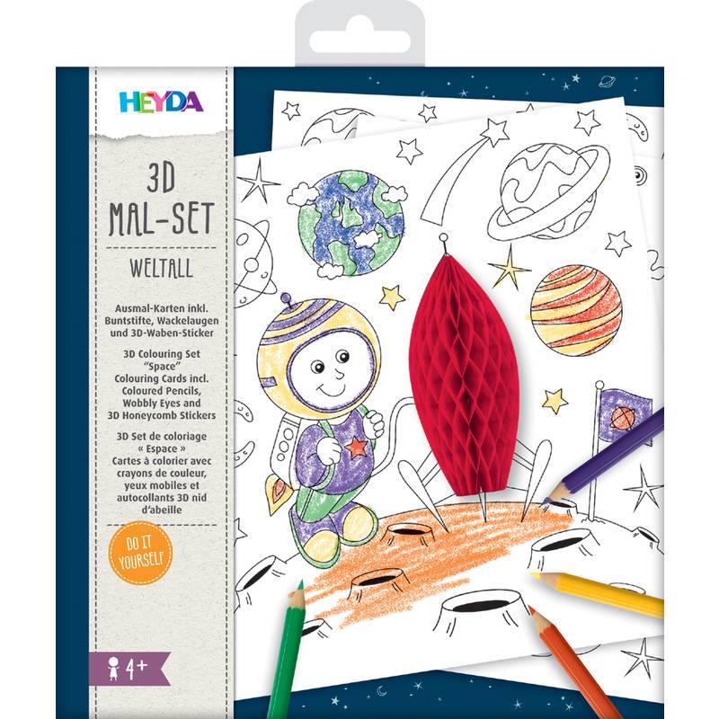 HEYDA 3D Mal-Set "Weltall", 15-teilig