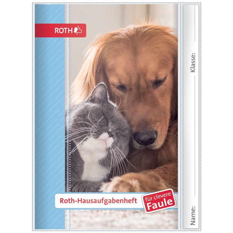 ROTH Hausaufgabenheft Tiere für clevere Faule "Hund & Katze"