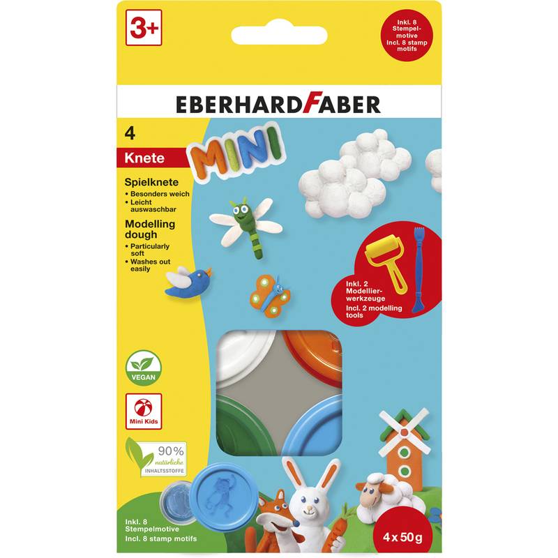 EBERHARD FABER Spielknete-Set Mini Kids, Sonderfarben