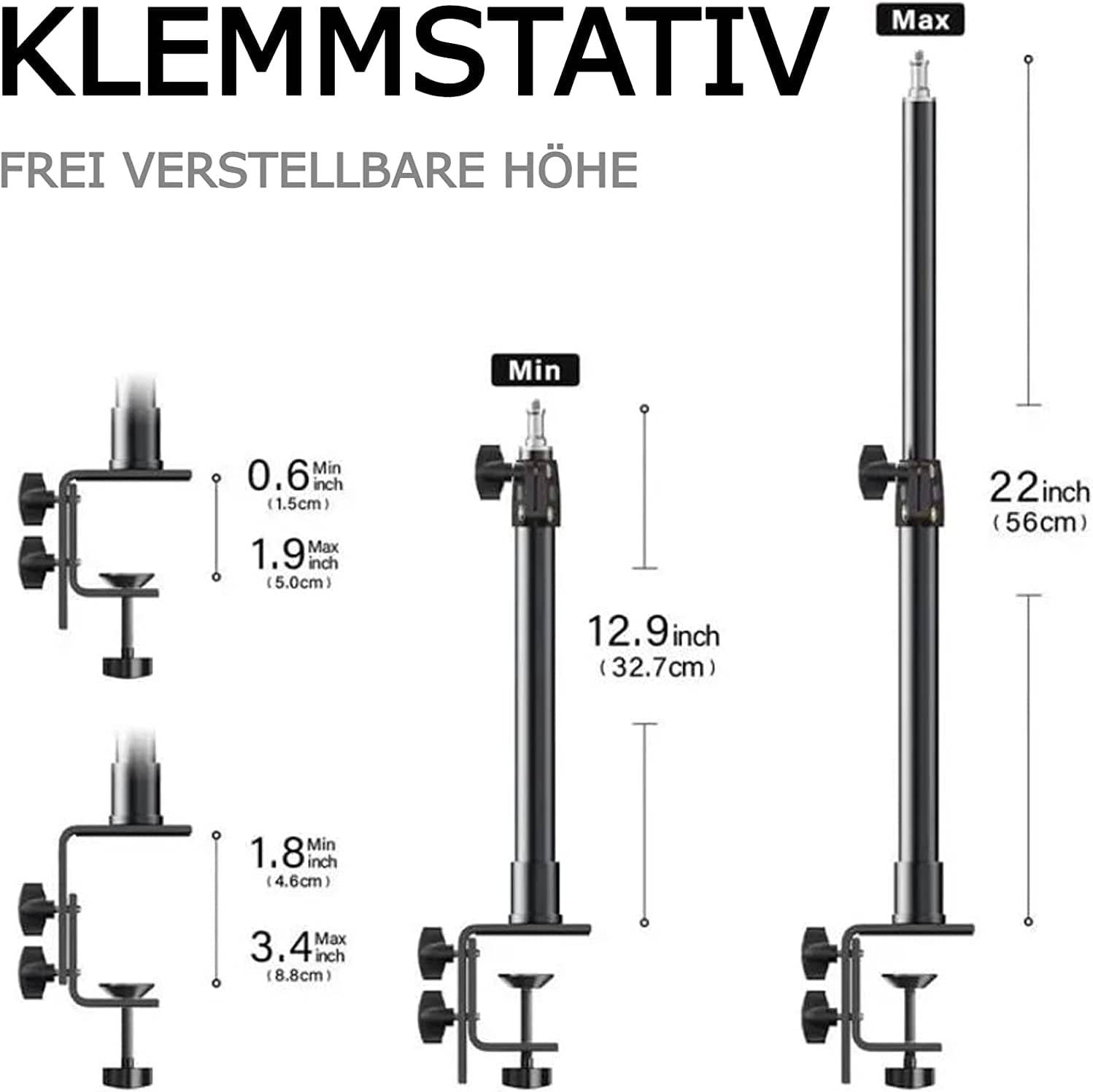 Teleskop Tisch Ständer + Platte Stativ-Set Beamerstativ Beamerhalterung Halter für Mini Beamer Lautsprecher Boxen Webcam